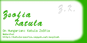 zsofia katula business card