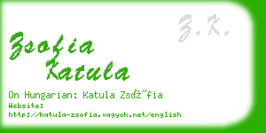 zsofia katula business card